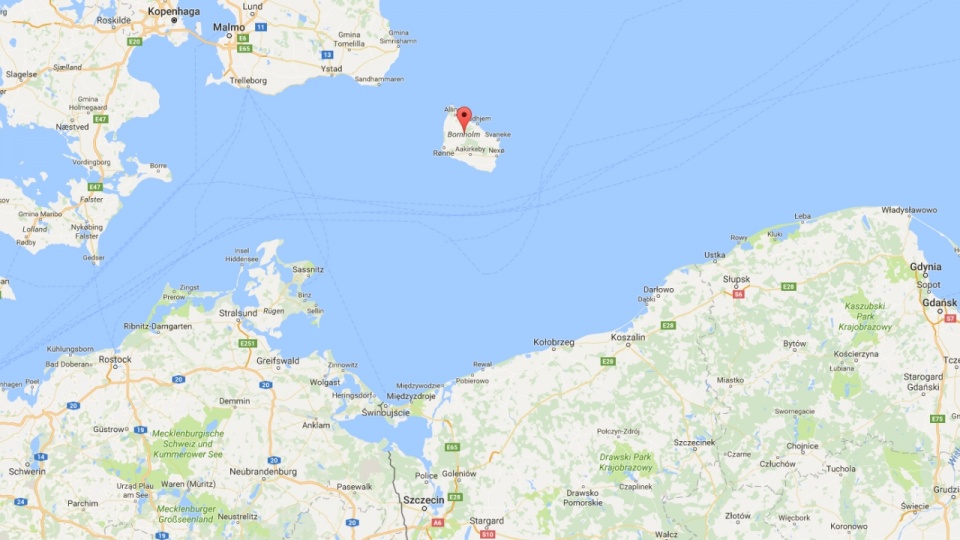 Bornholm to duńska wyspa w południowo-zachodniej części Bałtyku. Fot. www.google.pl/maps