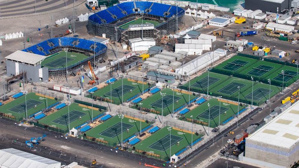 Tenisowy kompleks olimpijski w Rio de Janeiro. Fot. rio2016.com