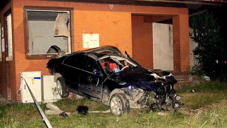 Wypadek w okolicach miejscowości Moczyłki. Fot. Adam Wójcik [Radio Szczecin]