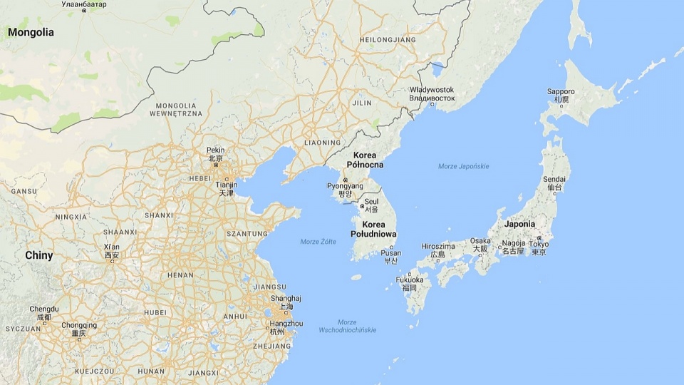 Korea Północna wystrzeliła rakietę balistyczną ze swojego okrętu podwodnego. Pocisk przeleciał około 500 kilometrów i spadł do Morza Japońskiego - informują władze Korei Południowej. Fot. www.google.pl/maps