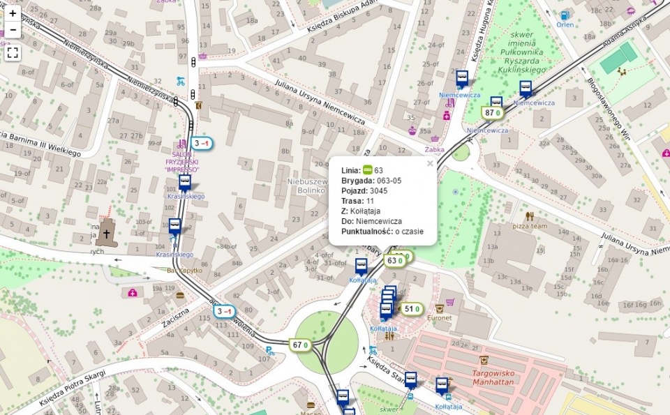 Zarząd Dróg i Transportu Miejskiego udostępnił na swojej stronie internetowej wirtualną mapę komunikacji miejskiej w Szczecinie. Fot. ZDiTM Szczecin.