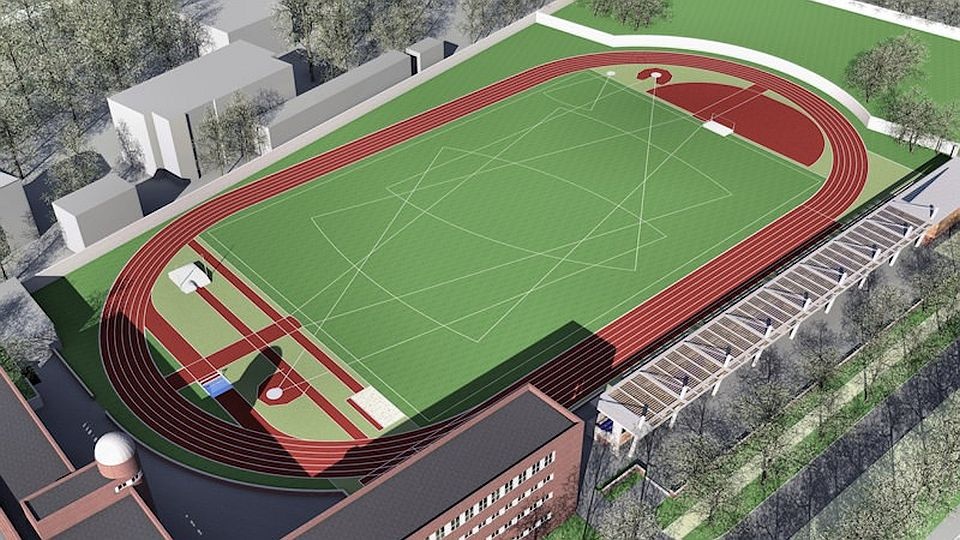 Tak ma wyglądać lekkoatletyczny stadion w Kołobrzegu po modernizacji. Fot. Materiały Sztormu Kołobrzeg