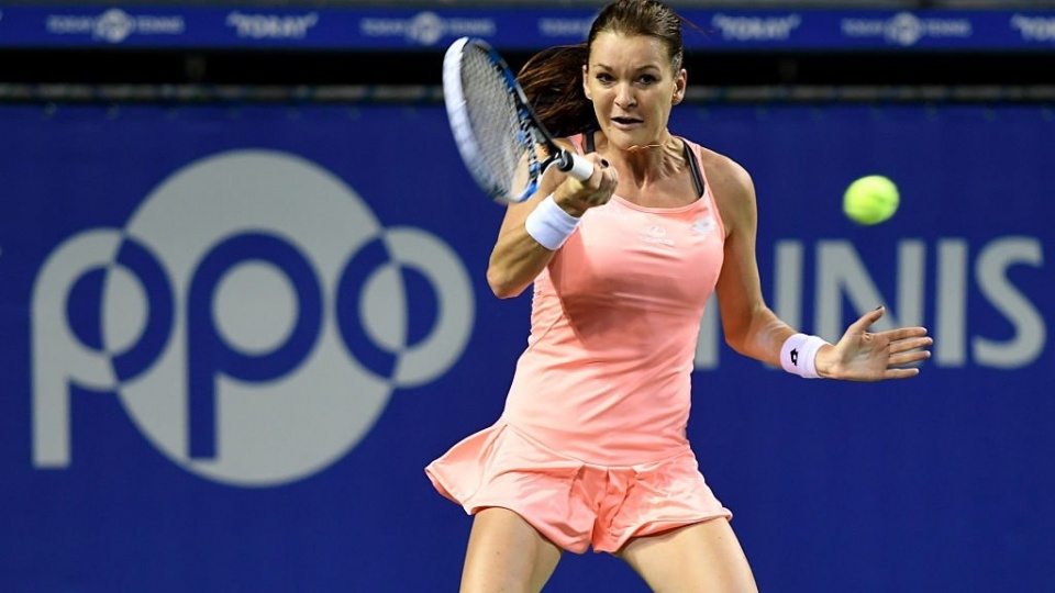 Agnieszka Radwańska podczas turnieju w Tokio. Fot. www.twitter.com/WTA