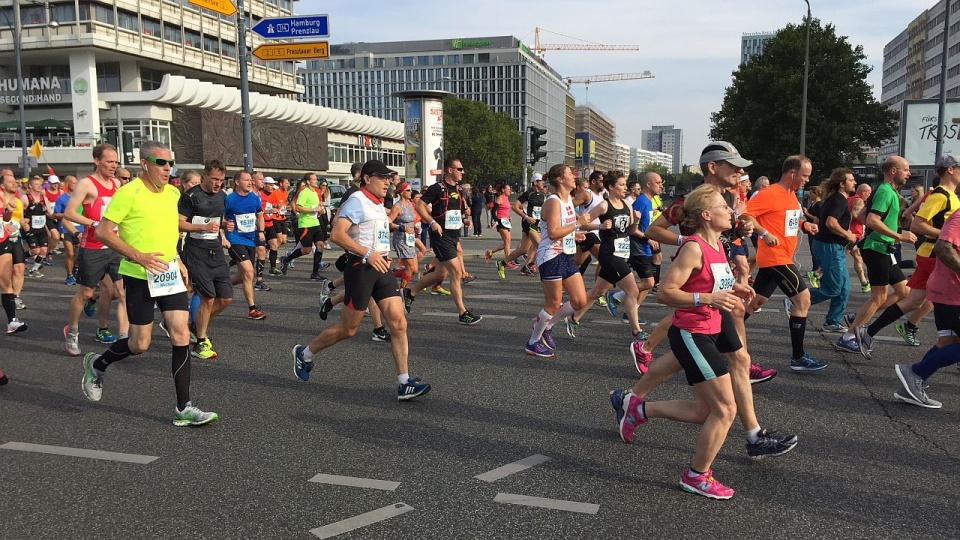Ponad 40 tysięcy biegaczy wystartowało w berlińskim maratonie. Fot. Mateusz Madejski [Radio Szczecin]