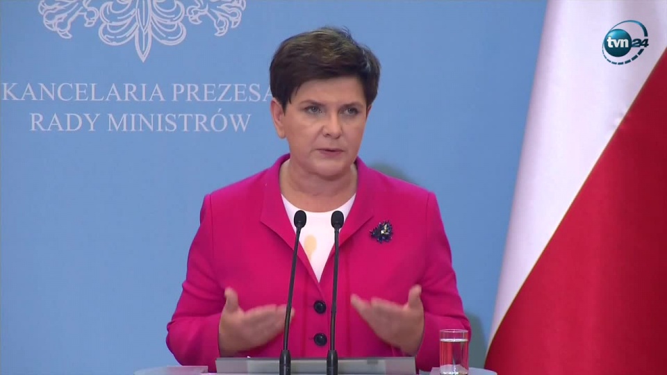 Premier Beata Szydło. Fot. TVN24/x-news