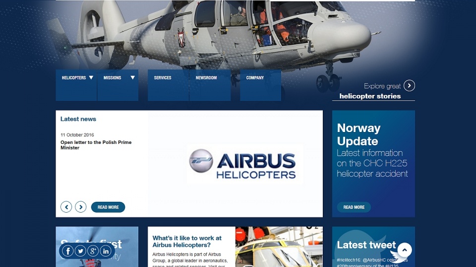 Koncern Airbus Group będzie domagał się odszkodowania od polskiego rządu. Fot. airbushelicopters.com