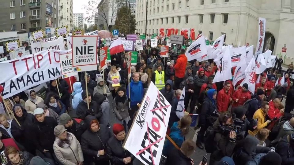 Protest w Warszawie. Fot. TVN24/x-news