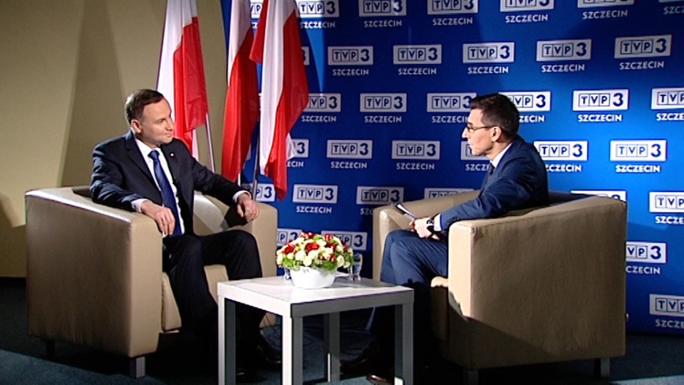 Prezydent Andrzej Duda. Fot. TVP3 Szczecin