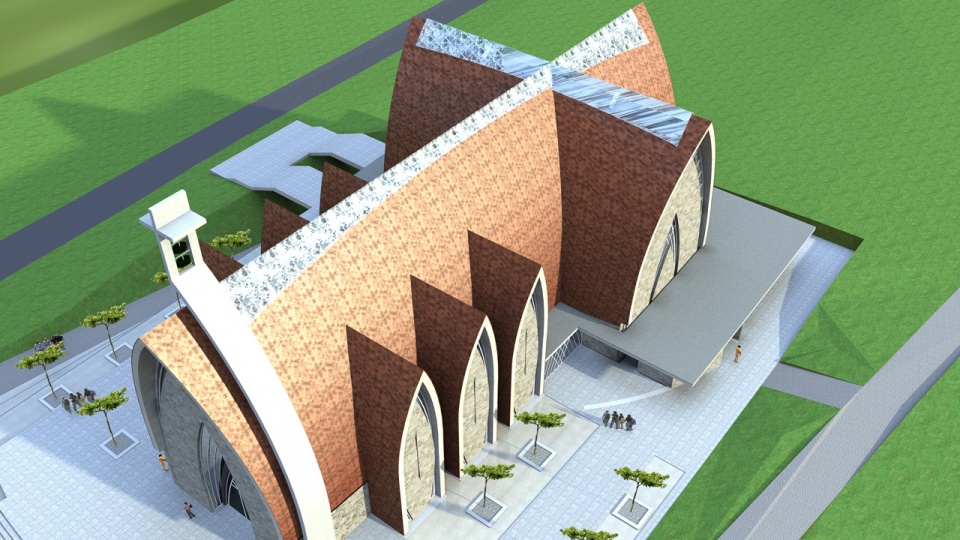 Wizualizacje koncepcji kościoła w Mierzynie. Fot. Pracownia Architektoniczna A-Plus