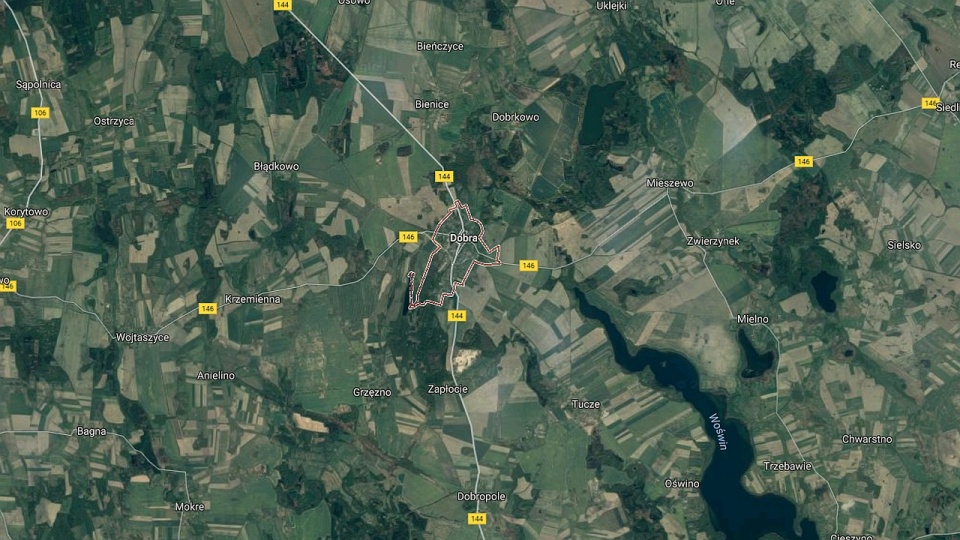 W piątek nastąpi otwarcie obwodnicy Dobrej w pobliżu Nowogardu. Fot. google.pl/maps