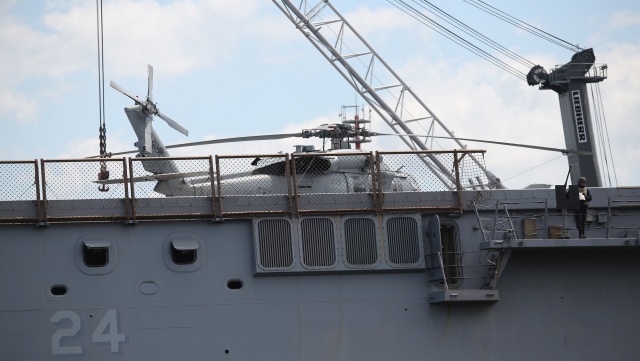 Okręt amerykańskiej marynarki wojennej "Arlington" w Świnoujściu. Fot. iswinoujscie.pl Amerykański Arlington w Świnoujściu. Robi wrażenie [WIDEO, ZDJĘCIA]