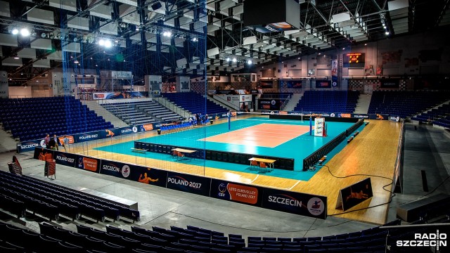 Hala Azoty Arena w Szczecinie, gdzie odbędą się mecze siatkarskiego EURO. Fot. Olaf Nowicki [Radio Szczecin] Zaczyna się siatkarskie EURO. Azoty Arena gotowa [ZDJĘCIA]