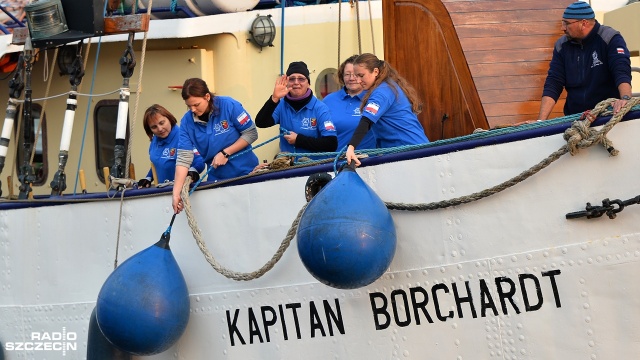 STS "Kapitan Borchardt" jest obecnie najstarszym żaglowcem pływającym pod polską banderą. Fot. Łukasz Szełemej [Radio Szczecin] "Kapitan Borchardt" zawinął do portu, zaprasza na pokład [WIDEO, ZDJĘCIA]