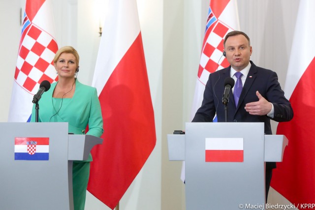 Prezydenci Polski i Chorwacji dziękują Donaldowi Trumpowi