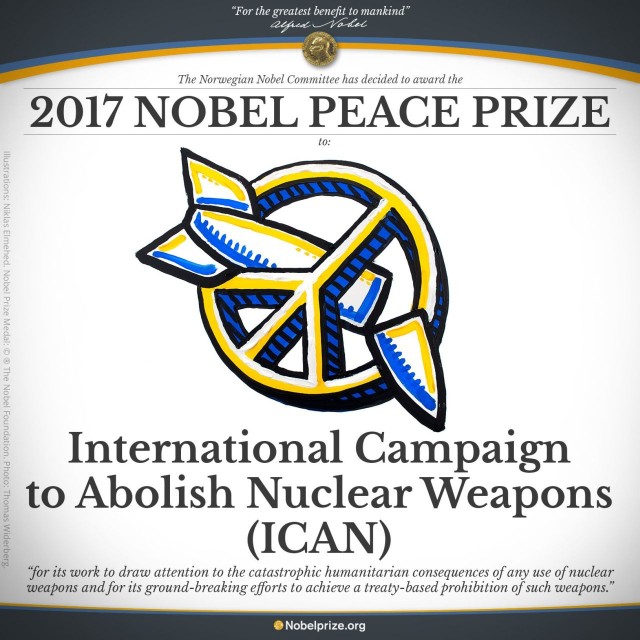 Ogłoszono laureata pokojowego Nobla