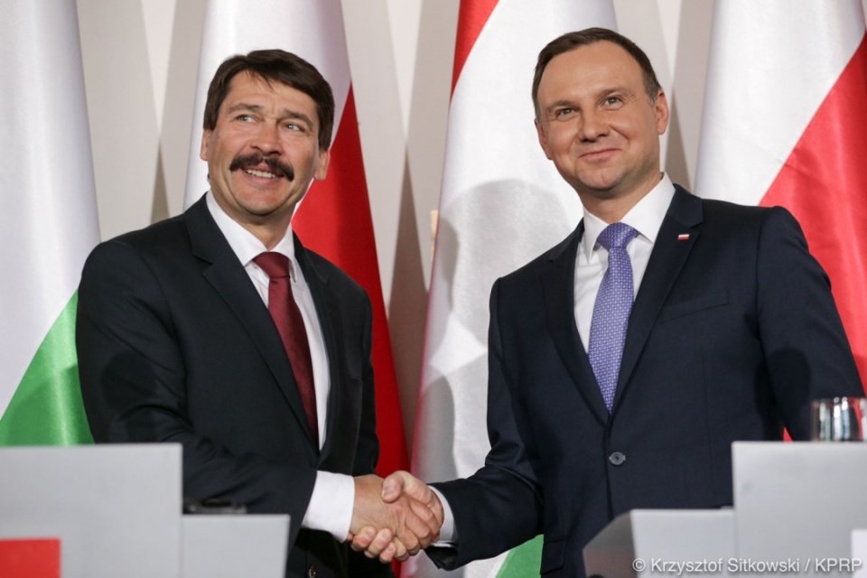 Prezydent Węgier Janos Ader i prezydent RP Andrzej Duda. Fot. Krzysztof Sitkowski/KPRP, źródło: www.prezydent.pl