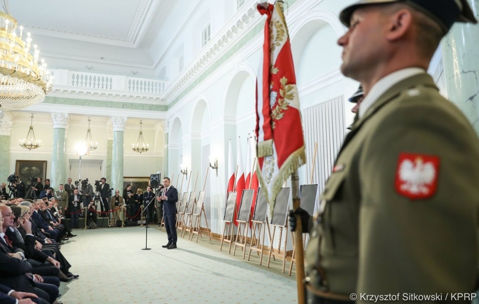 Uroczystość odbyła się w Pałacu Prezydenckim w Warszawie. Fot. twitter.com/prezydentpl