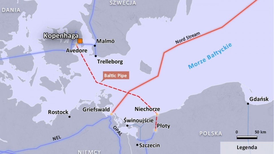 Gazociąg Baltic Pipe. Mat. PGNiG