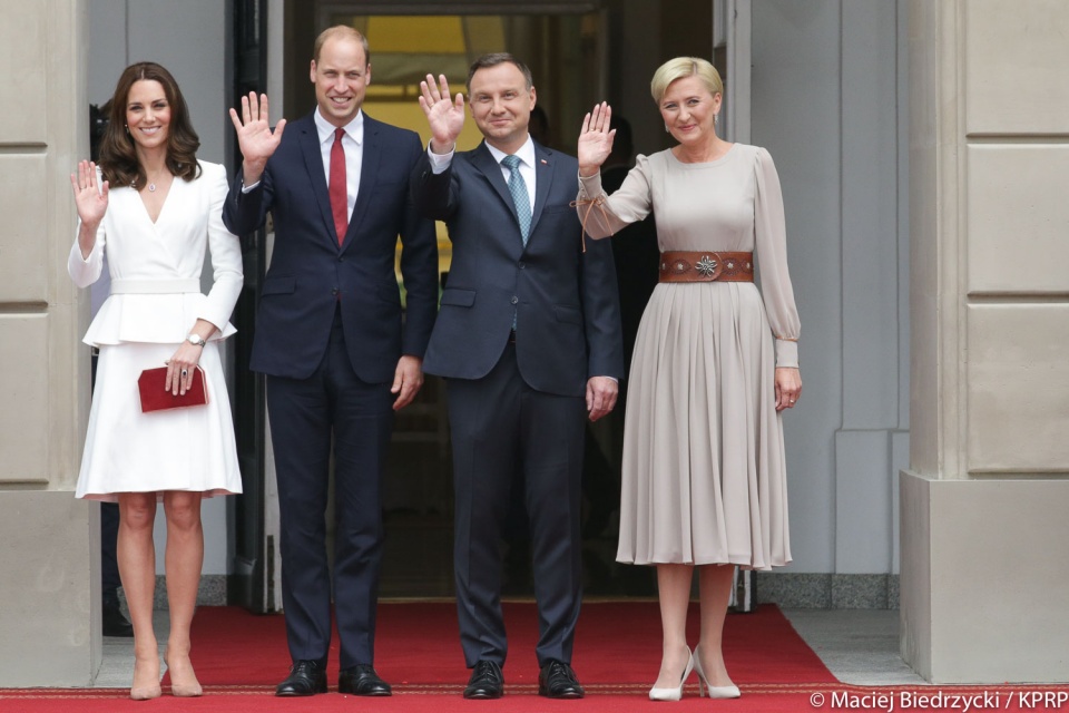 Książę Kate i książę William spotkali się z prezydentem Andrzejem Dudą i jego małożnką. Fot. Maciej Biedrzycki/KPRP, źródło: www.prezydent.pl
