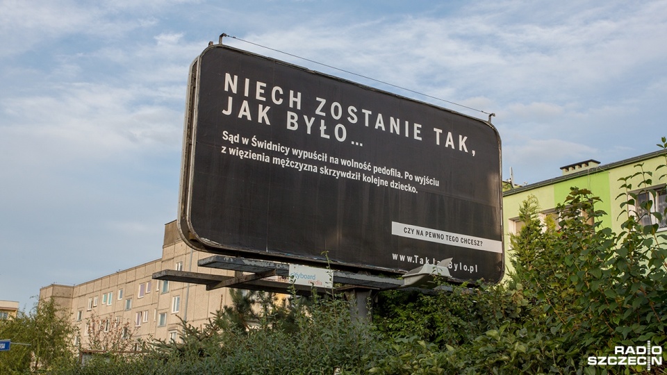 Akcja billboardowa "Sprawiedliwe Sądy". Fot. Maciej Papke [Radio Szczecin]