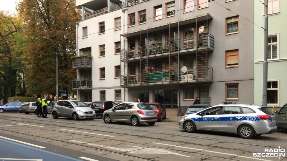Trzymiesięczne dziecko i kobieta zostali ranni w wypadku na ulicy Parkowej w Szczecinie. Fot. Łukasz Rabikowski [Radio Szczecin]