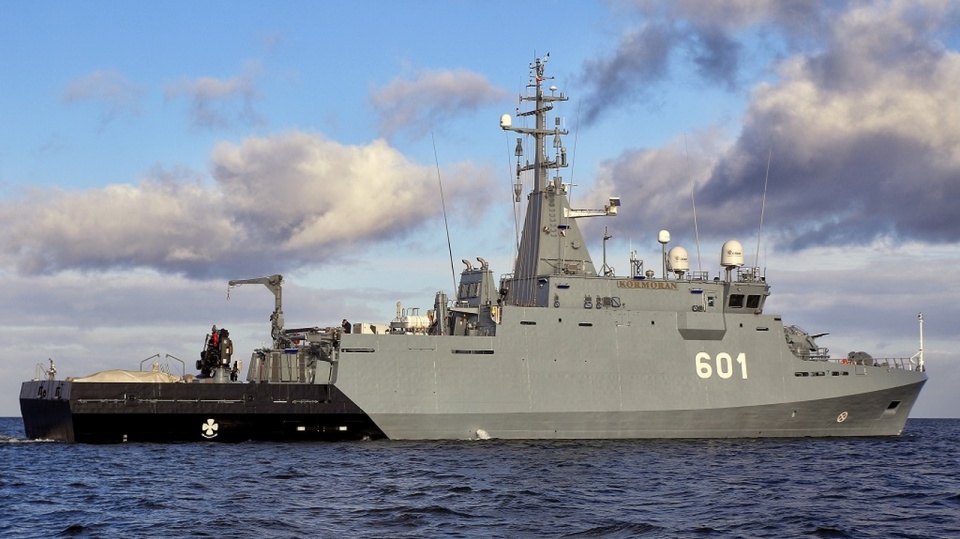 Okręt ORP "Kormoran". Fot. 8 Flotylla Obrony Wybrzeża w Świnoujściu, źródło: www.8fow.wp.mil.pl