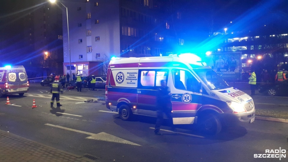 Wypadek na ulicy Malczewskiego w Szczecinie. Fot. Wojciech Ochrymiuk [Radio Szczecin]
