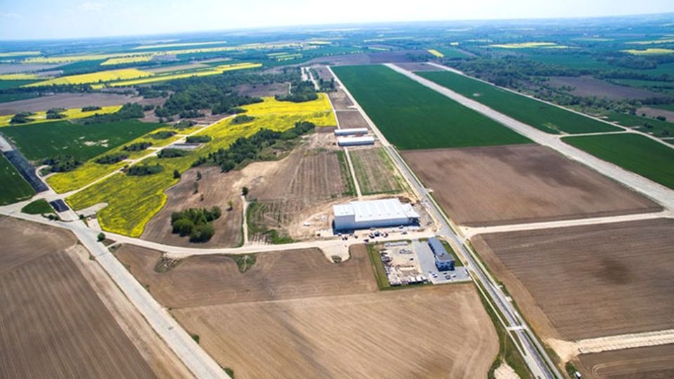 Park Przemysłowy Nowoczesnych Technologii, widok z lotu ptaka, fot. Urząd Miejski w Stargardzie