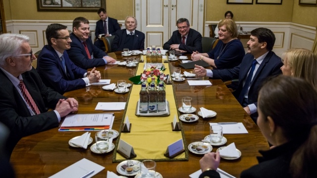 Mateusz Morawiecki spotkał się też z prezydentem Węgier Janosem Aderem. Fot. Kancelaria Prezesa Rady Ministrów, www.premier.gov.pl Koniec wizyty premiera Morawieckiego na Węgrzech [WIDEO, ZDJĘCIA]