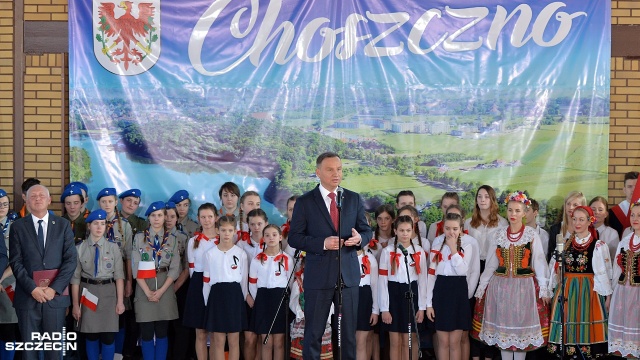 Prezydent Andrzej Duda odwiedził Choszczno. Fot. Łukasz Szełemej [Radio Szczecin] Andrzej Duda z wizytą w Choszcznie [WIDEO, ZDJĘCIA]