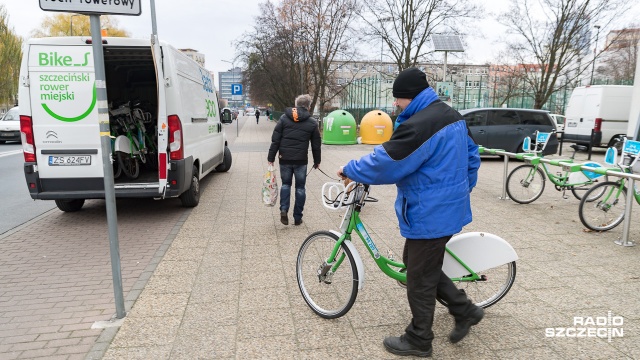 Szczeciński rower miejski działa od sierpnia 2014 roku. Fot. Robert Stachnik [Radio Szczecin] Zimowa przerwa dla miejskich rowerów [ZDJĘCIA]