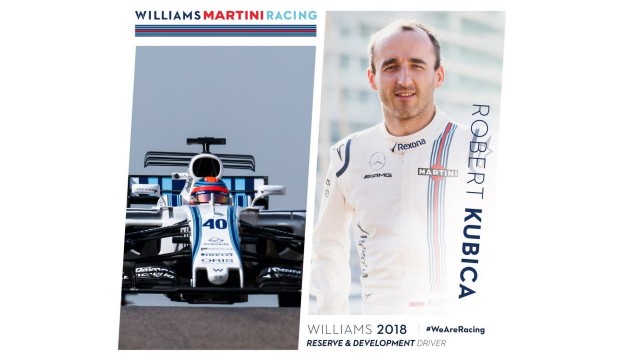 Kubica będzie kierowcą testowym Williamsa