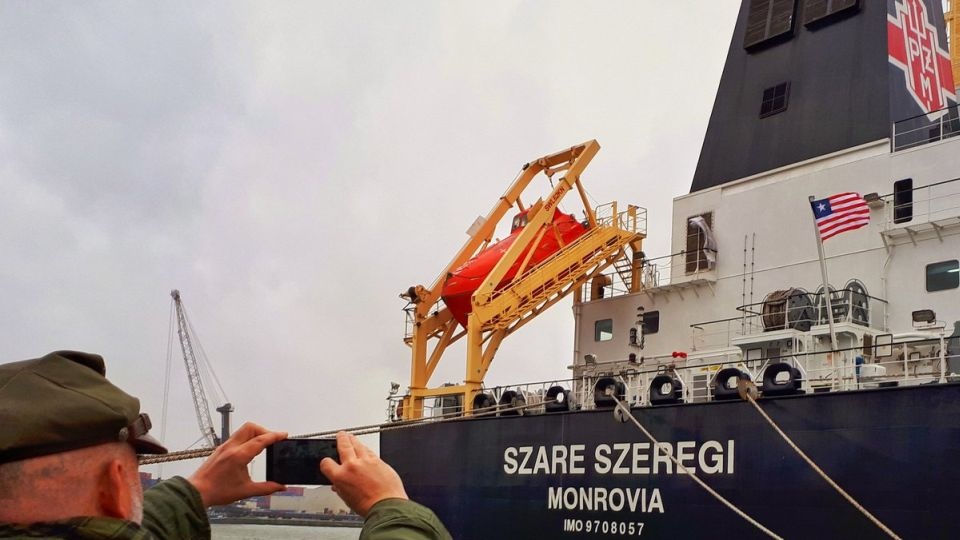 Masowiec Polskiej Żeglugi Morskiej otrzymał imię Szarych Szeregów. Fot. twitter.com/MGMiZS_GOV_PL