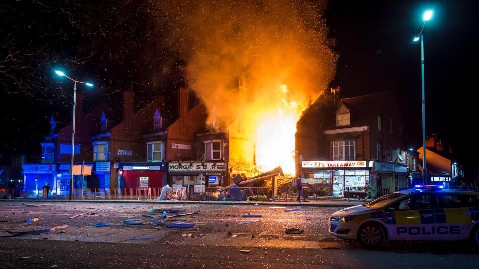Eksplozja w Leicester. Fot. twitter.com/dybowski