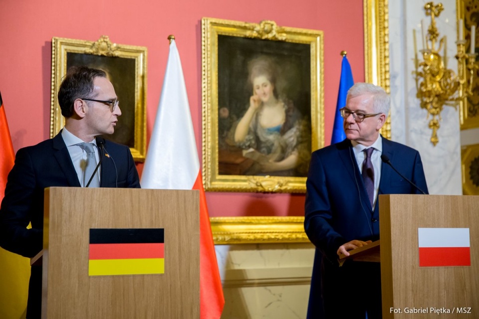 Minister spraw zagranicznych Jacek Czaputowicz powiedział po spotkaniu ze swoim niemieckim odpowiednikiem, że gazociąg Nord Stream to projekt polityczny, a Polska i Niemcy różnią się w jego ocenie. Fot. twitter.com/MSZ_RP