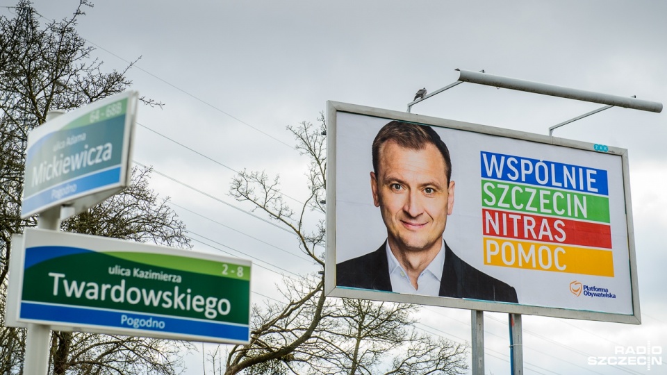 Billboard Sławomita Nitrasa. Fot. Olaf Nowicki [Radio Szczecin]