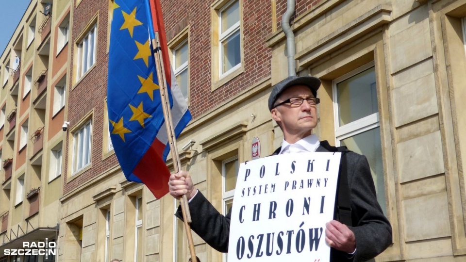 Protest Ludwika Gluda w Szczecinie. Fot. Adam Wosik [Fot. Radio Szczecin]