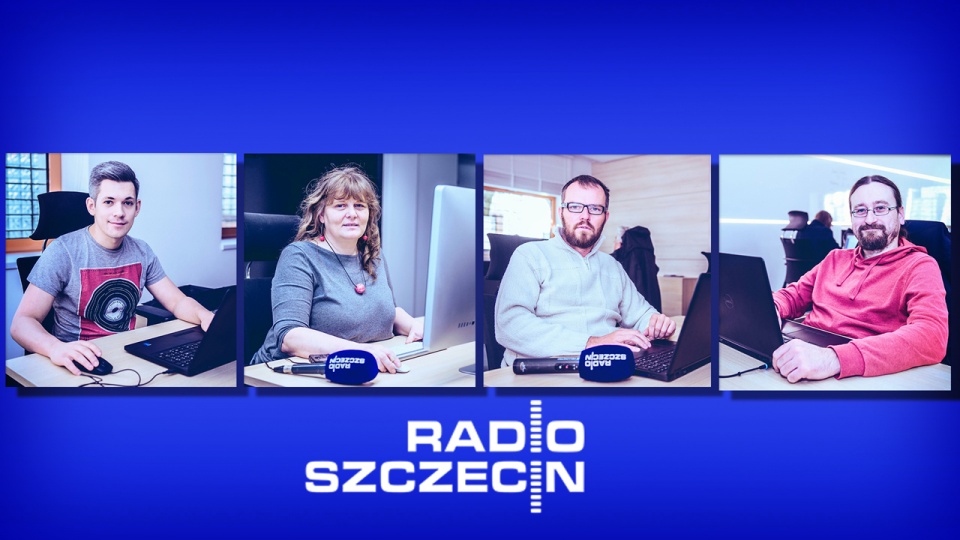 Dziennikarze Radia Szczecin: Wojciech Zagaj, Małgorzata Frymus, Tomasz Duklanowski, Andrzej Kutys. Fot. Radio Szczecin