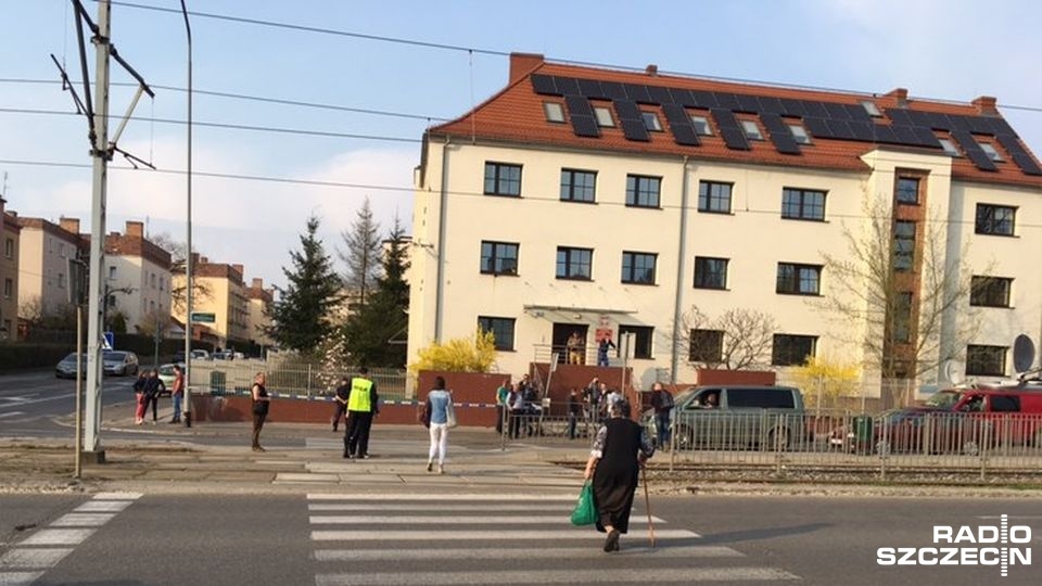 Do zdarzenia doszło w piątek przed budynkiem Prokuratury Krajowej w Szczecinie. Fot. Dawid Siwek [Radio Szczecin/Archiwum]