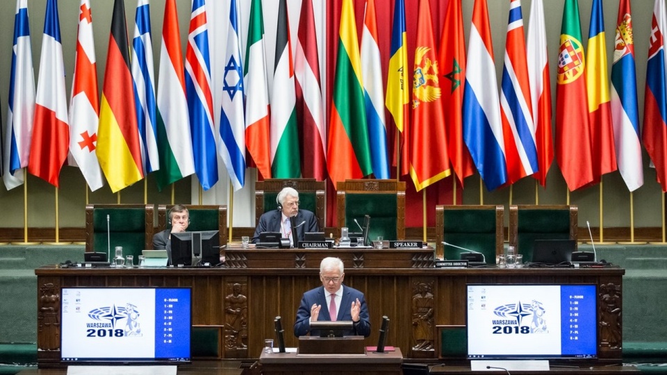 Podczas sobotnich obrad Zgromadzenia Parlamentarnego NATO wystąpił między innymi minister spraw zagranicznych Jacek Czaputowicz. Fot. Tymon Markowski/MSZ, źródło: www.twitter.com/msz_rp