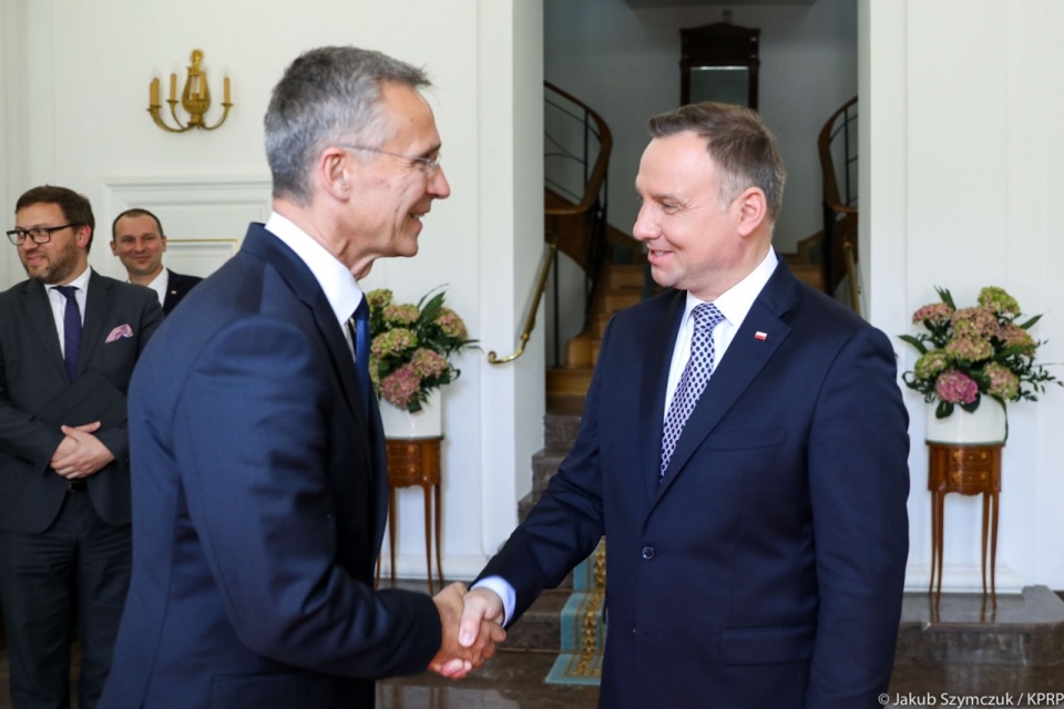 Sekretarz generalny NATO Jens Stoltenberg i prezydent Andrzej Duda. Fot. Jakub Szymczuk/KPRP, źródło: www.prezydent.pl