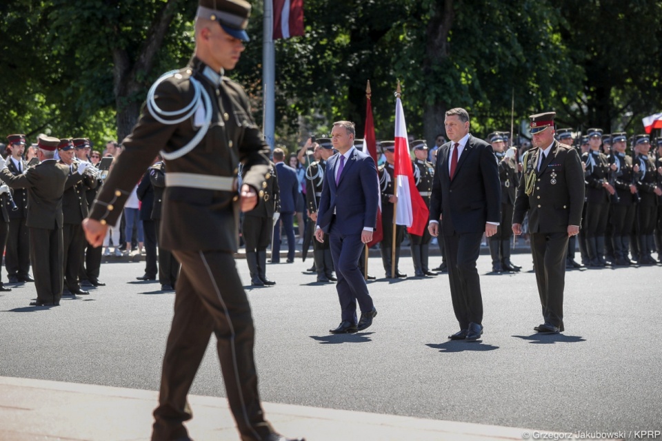 Prezydent Andrzej Duda na Łotwie. Fot. Grzegorz Jakubowski/KPRP, źródło: www.prezydent.pl
