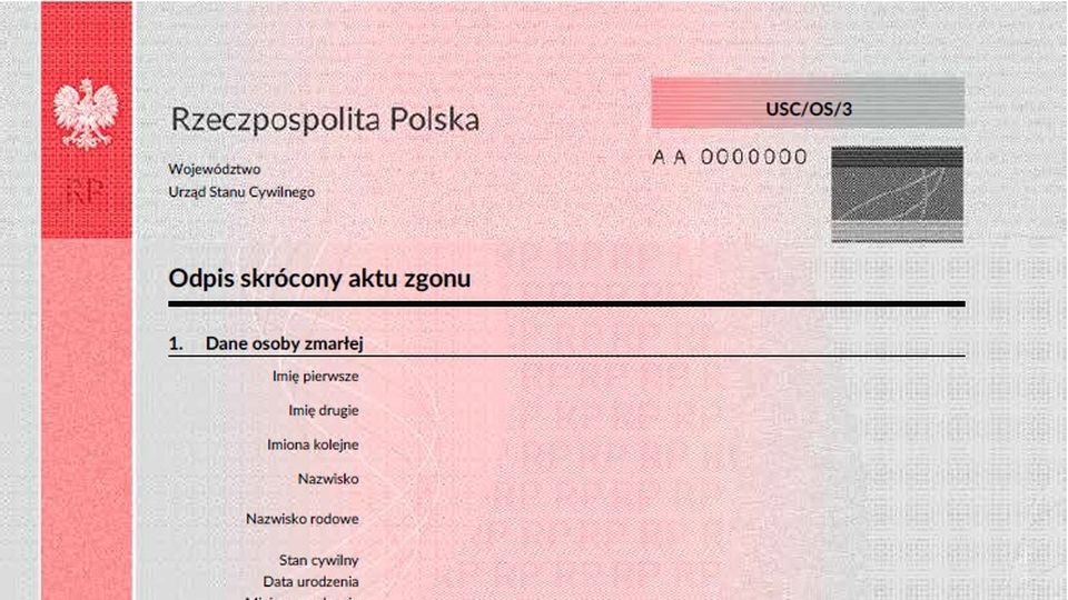 Sąd Rejonowy w Sosnowcu unieważnił akt zgonu wydany przez tamtejszy Szpital Miejski. źródło: https://pl.wikipedia.org/wiki/Akt_zgonu