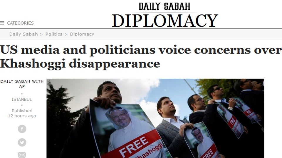 Zabójstwo miało być zaplanowane i miała go dokonać grupa operacyjna saudyjskich służb specjalnych, która przybyła do Stambułu. Pisze o tym dziennik "Daily Sabah". źródło: https://www.dailysabah.com/politics