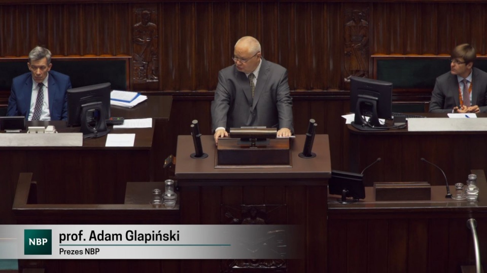 Prezes Narodowego Banku Polskiego Adam Glapiński w Sejmie. źródło: NBP