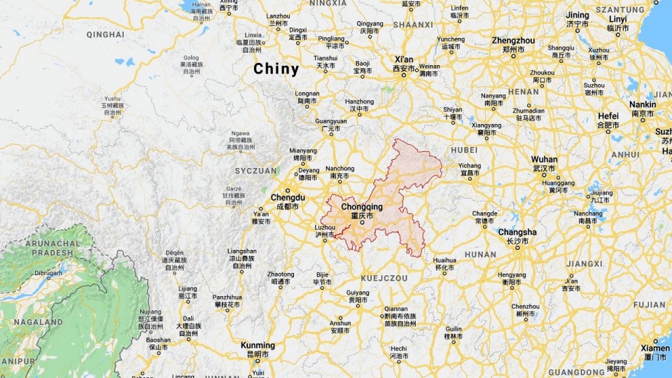 Do zdarzenia doszło w rejonie miasta Chongqing w godzinach wieczornych w sobotę czasu miejscowego. Fot. www.google.com/maps