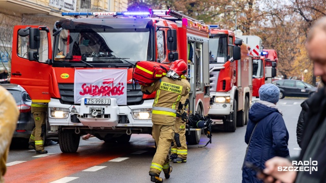 Fot. Robert Stachnik [Radio Szczecin] Pożar w centrum Szczecina. Są poszkodowani [ZDJĘCIA]