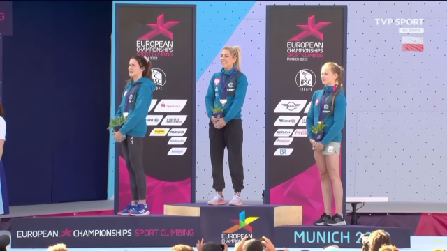 Polki wywalczyły wszystkie trzy medale we wspinaczce sportowej na czas podczas mistrzostw Europy w Monachium.