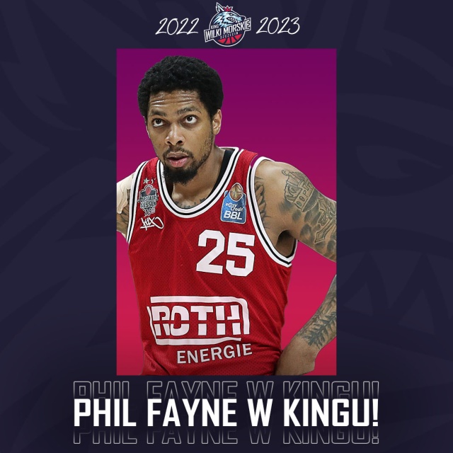 Jest nowy Wilk Morski w Szczecinie. Phil Fayne został koszykarzem Kinga Szczecin. Mierzący 206 cm wzrostu zawodnik gra na pozycjach podkoszowych a jego specjalnością są efektowne wsady i bloki.