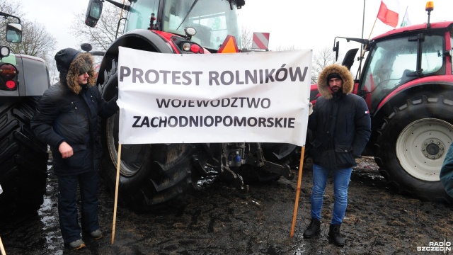 Fot. Marcin Kokolus [Radio Szczecin] Rolnicy protestują. "Jest wielki płacz" [ZDJĘCIA]